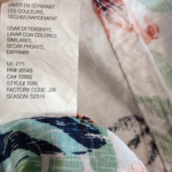 Izod Saltwater Hawaiian Button-Up Shirt Tropical Floral Surf 3XLT Big Tall - Picture 7 of 7